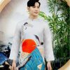 Áo dai nam mau kem xám hoa tiet chim núi _gấm kiotviet fb8f374e7379f34695a044ed3899b9b9