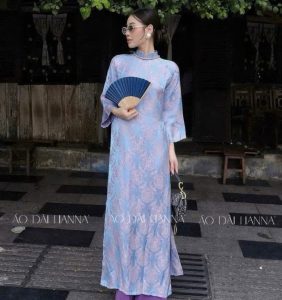 áo dài vải gấm cao cấp