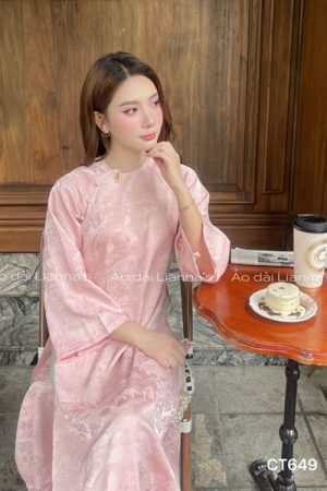 áo dài suông gấm hoa tiết tong Hồng kiotviet 00c6220d90302f2e3cd4500e9f48f758
