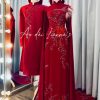 Cặp áo dài cưới thiế kế đỏ burgundy kiotviet 0e9dc562bf65bdd09ab8acf354bb663b