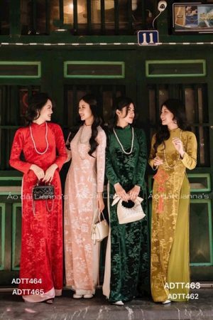 Áo dài nhung họa tiết Hồng kiotviet 12715035a7559d744cfb00bf2bef549c