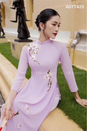 Áo dài chiffon tím cà thêu hoa kiotviet 1c5d808506d358708854e856938c1ee2
