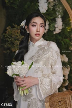 Áo dài kem form suông lá gold kiotviet 1ed6d29e863848baf7d84c1d5fe999db