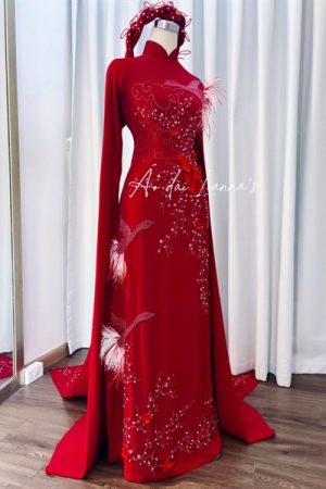 Cặp áo dài cưới thiế kế đỏ burgundy kiotviet 2787d67c5546466430b2097e718a62fa