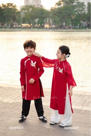 AD bé trai nhung tằm đỏ thiết kế thêu chim kiotviet 2809cd587635ecbe580490545e3f910b