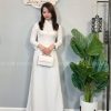 Áo dài gấm tơ hoa màu trắng kiotviet 2d92a811fb8d7838698bb7e9ca5d39b7