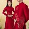 Cặp áo dai cưới hoa sen đỏ kiotviet 2ecaed34c31ef1505ab87ae91f4066fe
