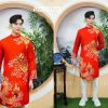 Áo dài nam đỏ rồng _gấm z kiotviet 30200c1cf048fbb17691f54e8ac3ee2c