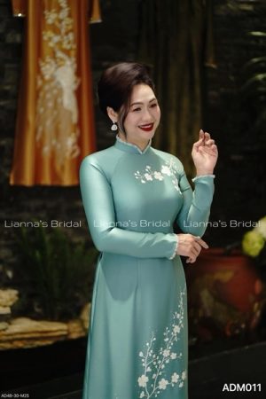 Áo dài mẹ cao cấp dinh kết hoa xanh kiotviet 30f779c80152e0cbec258eb22922a877