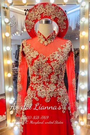 Áo dài cưới ren đỏ kiotviet 32098518bf1133ccdc21e1bc73d48ae7