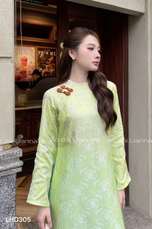 Áo dài lụa hà đông chữ thọ xanh cốm kiotviet 32485cec614e3fd088f5cd7fa31a75de