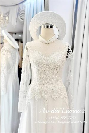 Áo dài cưới trắng kết ren kiotviet 3338c4ee398ccb0ae9f9918b8578a37c