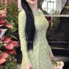 Áo dài truyền thống gấm hoa cúc xanh cốm kiotviet 4413815b770bec8660d170a247dfbb81