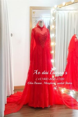 Áo dài cưới đỏ cup nguc kiotviet 4b0656096537ebb205bbcfe55e72d81f