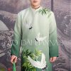 Áo dài nam hạc trúc xanh lá _gấm kiotviet 61d2f6dfc3495246cd6dad6763bde55f