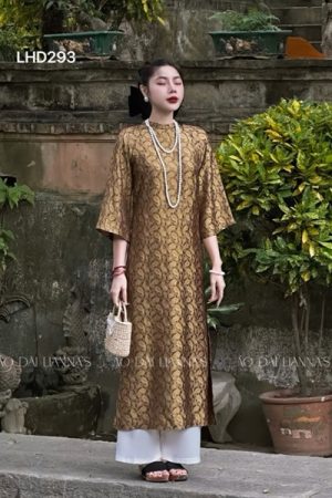 Áo dài tơ tằm nha xá cao cấp nâu kiotviet 66f07ab211e05d40ff1538d95fe71d51
