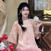 áo bà ba hoa lá thêu tong Hồng đỗ kiotviet 6907bed7fda4436d6f72eca7901e500e