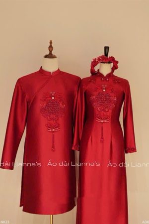 Cặp áo dài cưới đỏ cao cấp kiotviet 6b2b1700c45a7fe5a87dd3524e6bf6eb