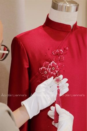cặp áo dài cưới đỏ kết hoa kiotviet 6ea091897129183cef976a9f657f0eaf