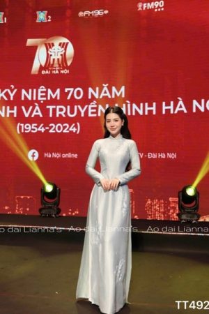 Áo dài truyền thống thêu hoa Vân gỗ xanh kiotviet 763e3a1014dec392ba067f49345ca251