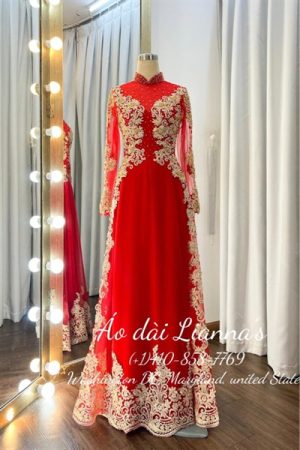 Áo dài cưới ren đỏ kiotviet 787aa987e77c44ddb6287ff9e67dabf5