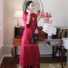 Áo dài thiệt ke đỏ kem cài hoa kiotviet 80d7b128cb8937ac4f8753fedb476229