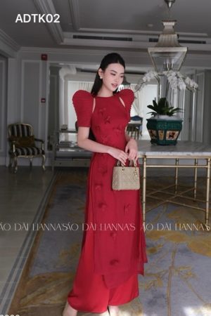 Set áo dài thiết kế cao cap đỏ kiotviet 8493d5ae5e2ace4ad5355e4445b7c8dc