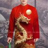 ao dai nam gấm cao cấp đỏ rồng 3D kiotviet 89e758364a96334aa1e52ab3733d7a91