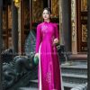 Áo dài cao cấp lụa valentino đính kết Hồng sen Cẩm kiotviet 8c5f84c4a3c79d310c53158b328193b7