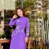 Áo dài truyen thống theu hoa tím Huế kiotviet 8f6f0335c10632fb2fd6513791f506f1