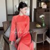 Ao dài form suông màu cam kiotviet 915abae7dedaf1cb0137e316f190d9d1