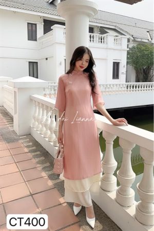 Áo dài form suông tơ hồng kiotviet 92aaecb617554fa53ccbb1d5b05ac58e