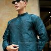 Ao dai nam gấm xanh lá kiotviet 96529e971151447dc9287ca16bdbc2ba
