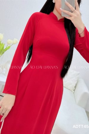 Áo dài lụa thái tuấn đỏ kiotviet 99a2662922cef678e95df55b35fc038b