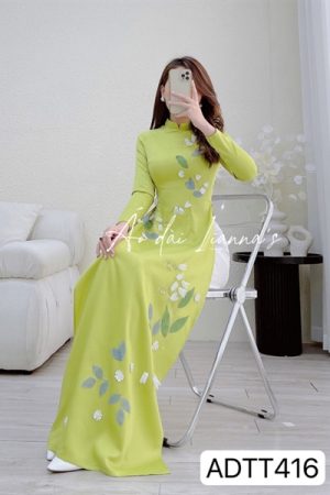 Áo dài truyen thống thêu kết hoa xanh cốm kiotviet 9b56a440fcbbb2861b37dd1dbd9929e9