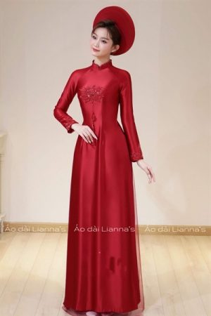 Cặp áo dài cưới theu kết hoa sen kiotviet 9d7e8d1c31075f1f5a21b88c4289875a