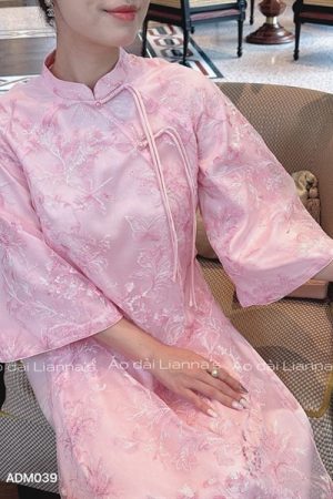 Áo dài linn Hồng ren hoa & chuồng chuồng kiotviet a16979053186ef6e86d864ab5f489cf2