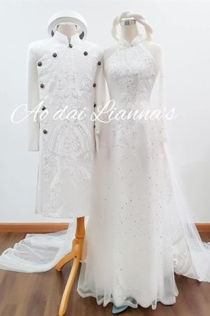 Set áo dài cưới thiết kế tông trắng kiotviet a53aaa81153cbd16ef8d67fe61256432