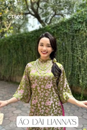 AD suông gấm tơ hoa nhí xanh mạ kiotviet a580a245027a01378251c13913e98d07