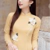 Áo dài chiffon vàng trứng hoa thêu ruy băng kiotviet a5ea9cc03ca39099b9ec933c0c415148