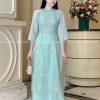Áo dài cách tan xanh hoa tiet kiotviet a94bae73defd09232c7293eb01835415