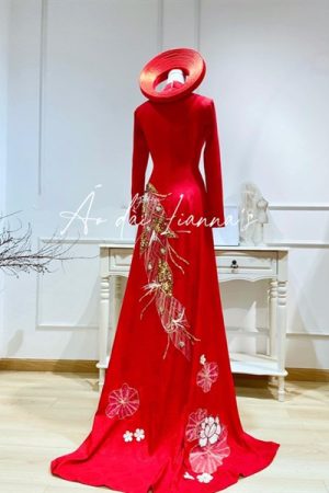 Set áo dài cưới truyền thống uyen ương đỏ kiotviet b14bb5e42f4e04736eec6044aef6765f