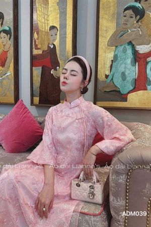 Áo dài linn Hồng ren hoa & chuồng chuồng kiotviet b22464263719d05a123a5dff9774b08a