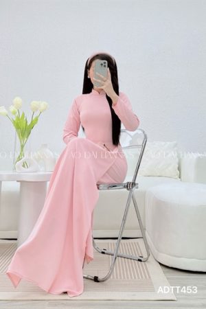 Áo dài lụa thai tuan Hồng phấn kiotviet b4430b6225a1863e4c26705f1b8378a0