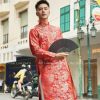 Áo dài nam đỏ họa tiết kiotviet b72b9c5f1bed7dee33935318bf3575d0