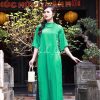 Áo dài form suông gấm tơ xanh lá kiotviet bab2fc57e0f6c0da11b6ba52895edb28