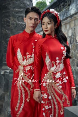 Set áo dài cưới truyền thống chim Phượng hoàng kiotviet c6fcbe9a9b5410402005a1f3887d9677