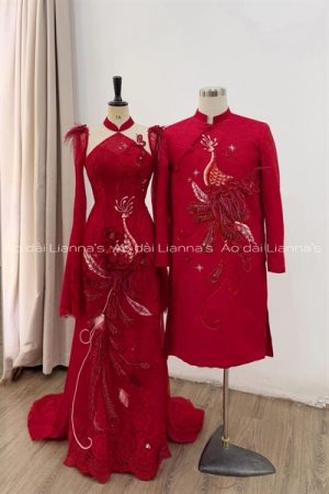 áo dài cưới cao cấp Uyên ương Phượng hoàng kiotviet c955143b46a2f1ae87c95a786d8b0e07