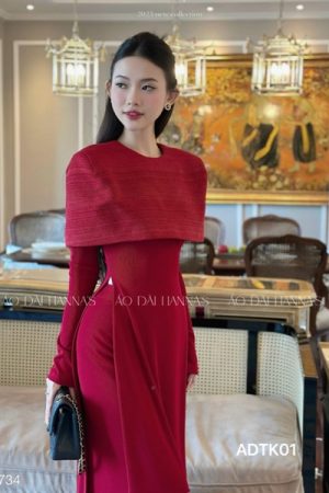 Áo dài thiết kế đỏ đô kiotviet d2b1eea33bde0362f7e64ef8dc492a02