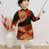 Áo dài bé trai viền rồng đen đỏ kiotviet d39ae83884f86a39376242092d047b60